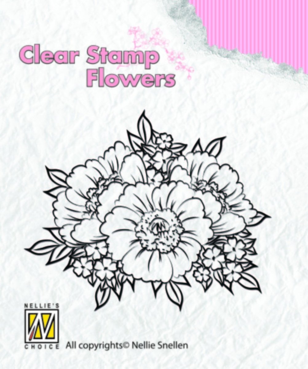 FLO011 Anemones Anemonen Nellie Snellen clearstamp bloem bloemen flower stempel